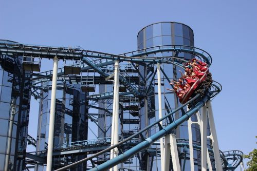 roller coaster ride action