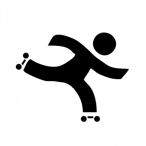 roller skate silhouette clip art