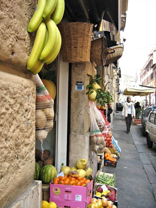 roman street shop fruit