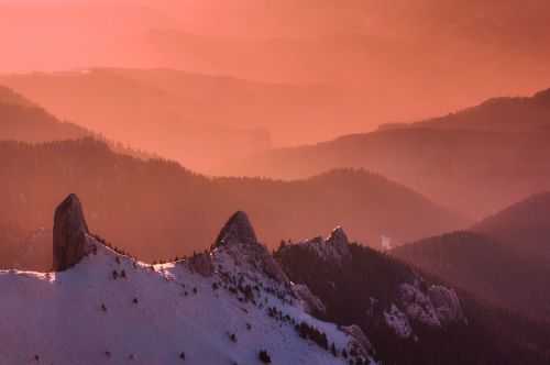romania mountains sunrise