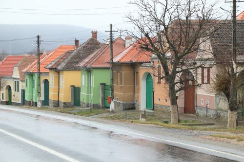 romania village colors