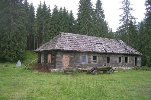 romania farm wooden house