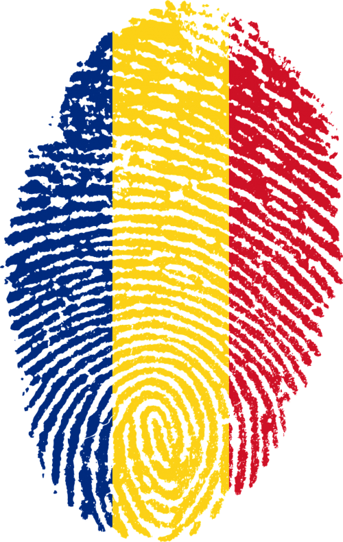 romania flag fingerprint