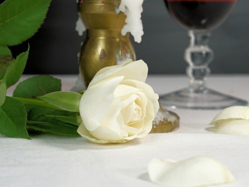 romantic rose candle