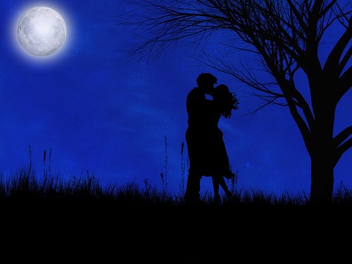 romantic night  love  couple