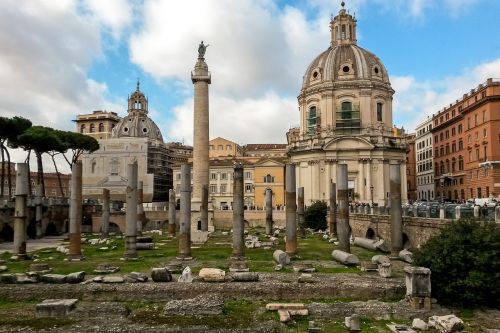 rome the forum of trajan column of trajan