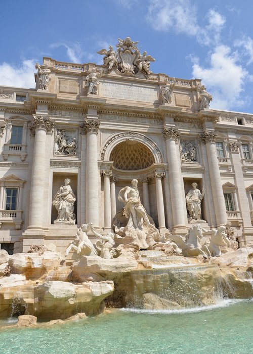 rome  trevi fountain  architecture