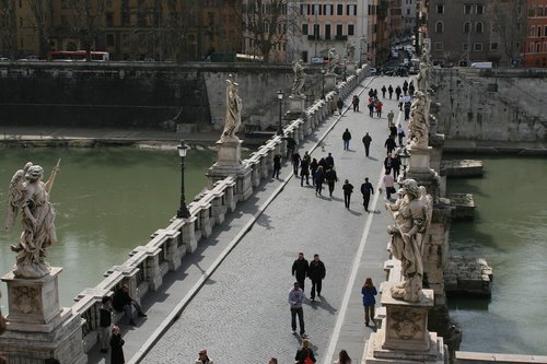 rome  bridge of angels  italy