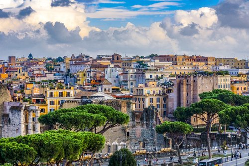 rome  houses  italy