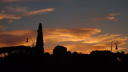 rome italy sunset