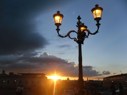 rome italy sunset