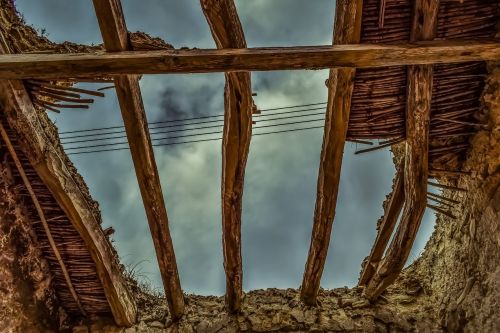 roof old wooden