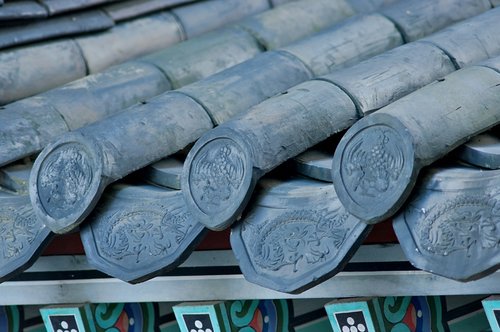 roof tile  forbidden city  republic of korea