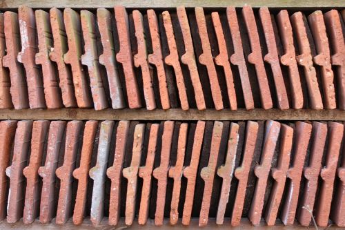 roof tiles background the regularity of the
