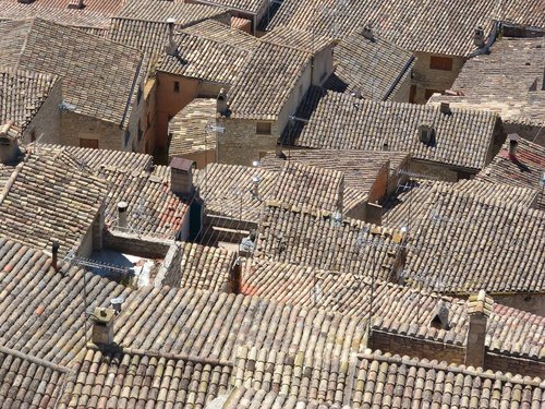 roofs  arab tiles  people