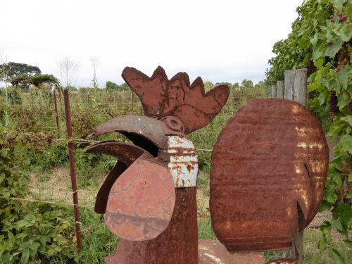 Rooster Iron Sculpture