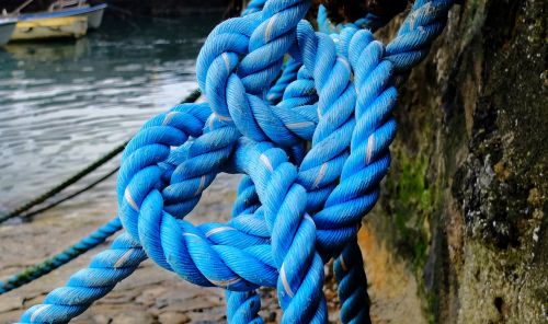 rope blue dock