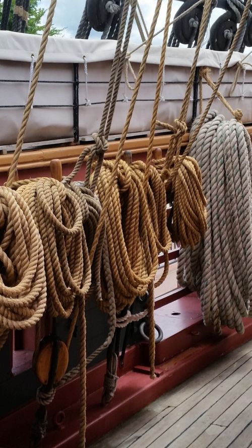rope ropes boat