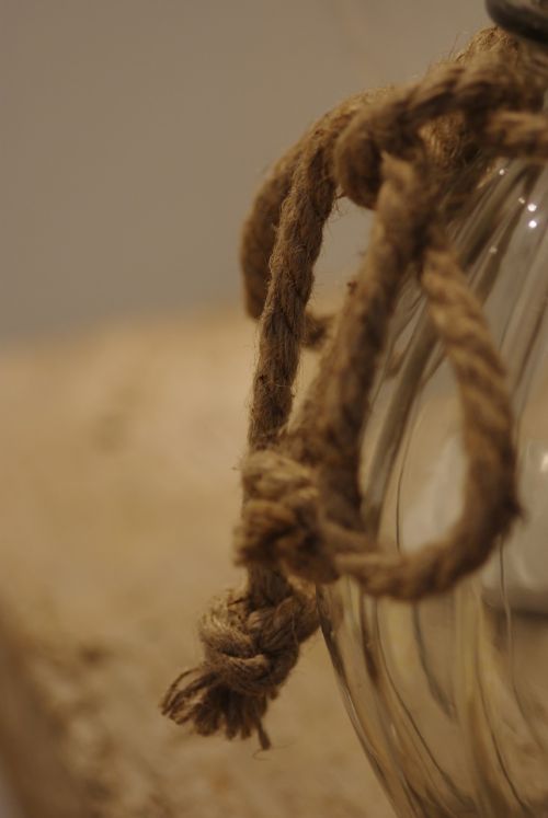 rope vase glass