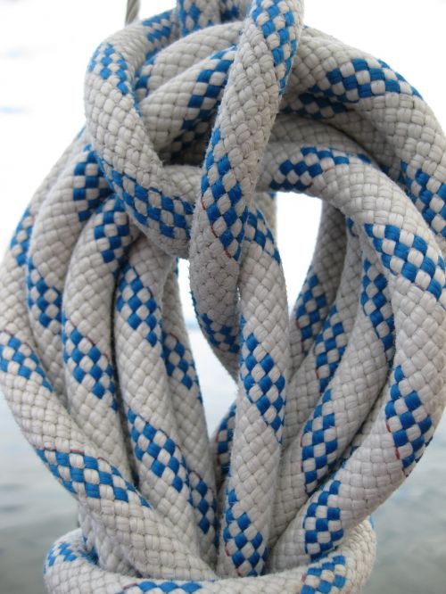 rope knot blue white
