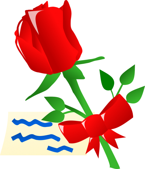 rose ribbon card