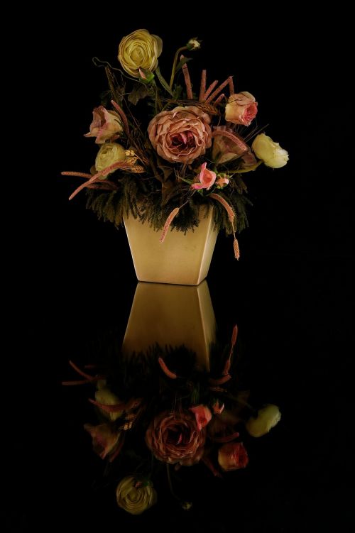 rose vase flower