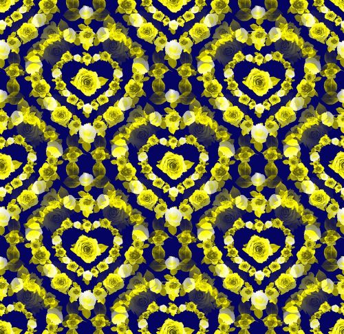 rose pattern roses heart