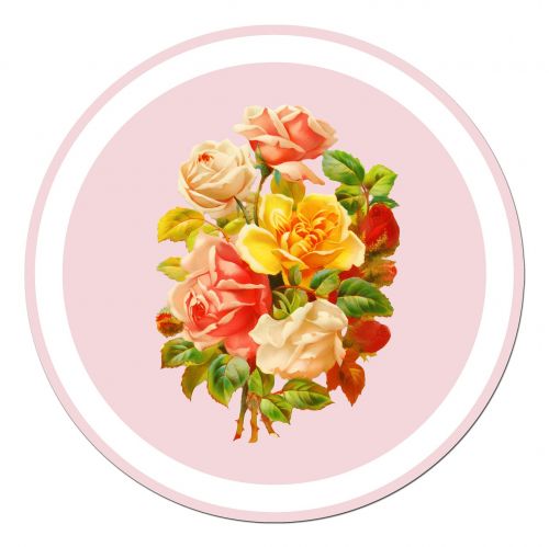 roses vintage sticker
