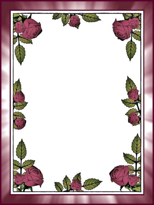 roses postcard stationery