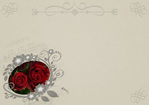roses frame background image