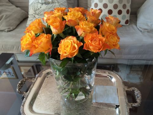 roses tea vase