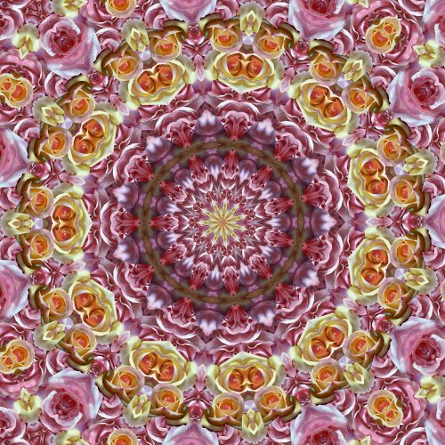 Roses Mixed Kaleidoscope