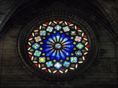 rosette church window stained glass