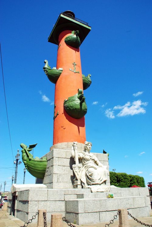 rostral column st petersburg port