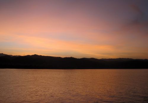 Rosy Dawn Over Lake Kivu, Drc