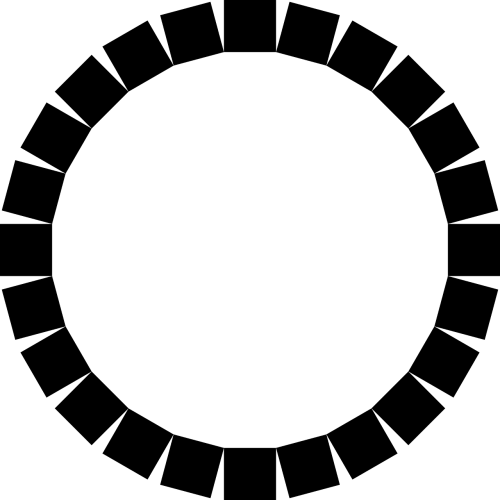 rotated squares circle