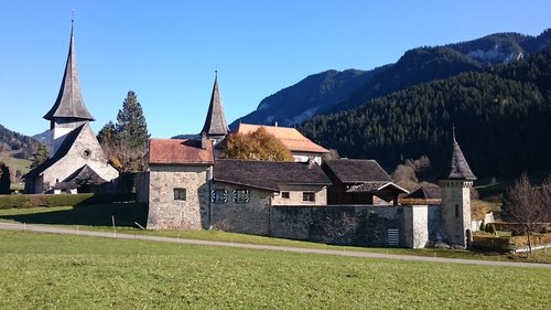 rougemont  church  castle
