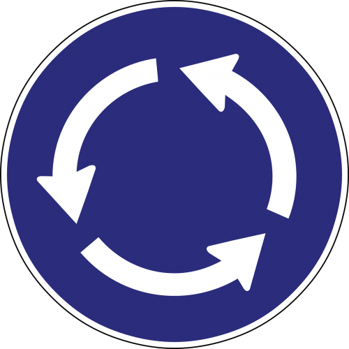roundabout arrow direction