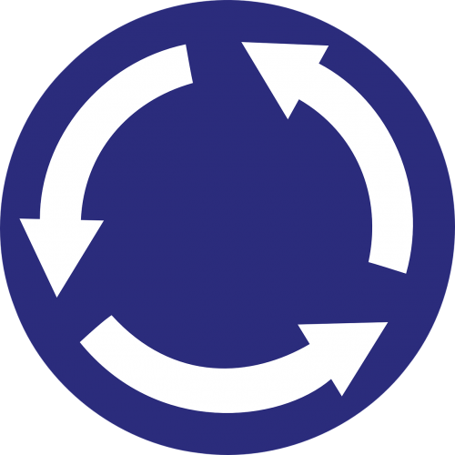 roundabout arrow direction