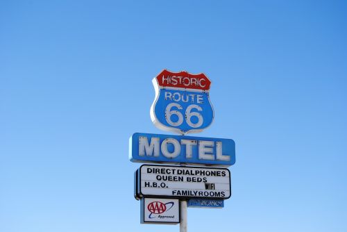 route 66 street sign usa