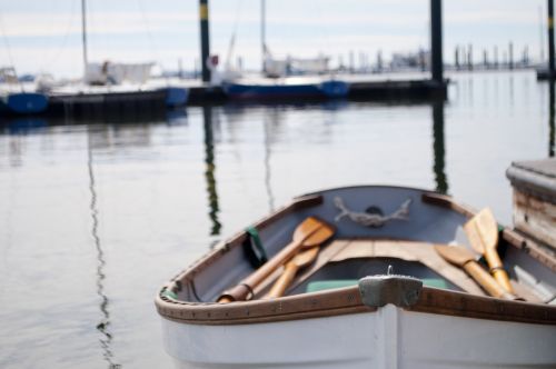 rowboat paddles boat
