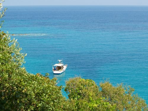 rowboat sea view