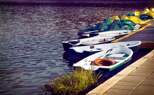 rowing boats lake boats
