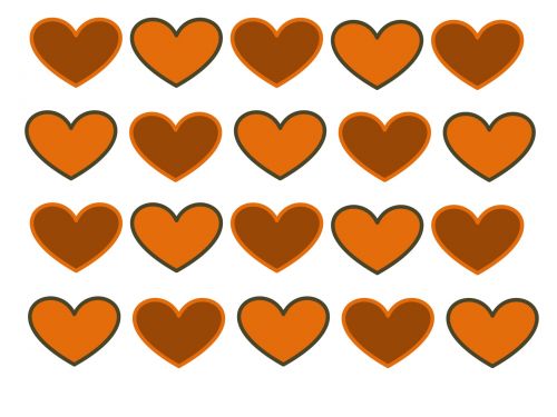 Rows Of Autumn Hearts Background