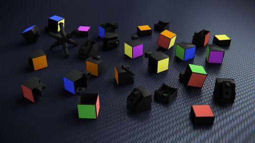 rubik's cube 3d broken