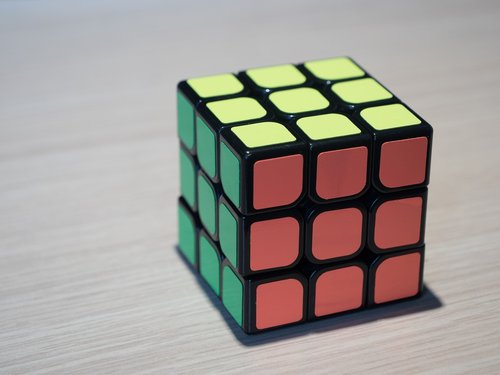 rubik's cube  cube  yellow