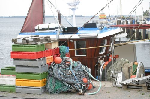 rügen island fishing port fishing boats
