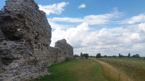 ruins sky clouds