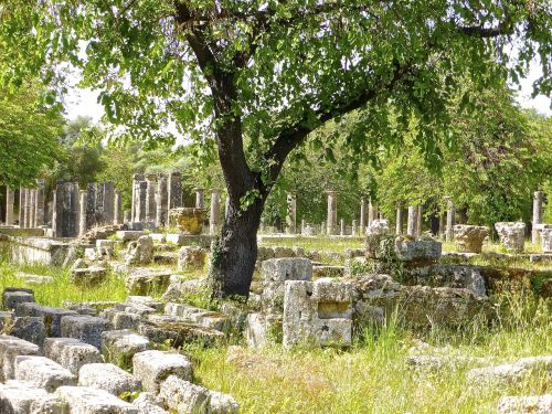 ruins stones columns