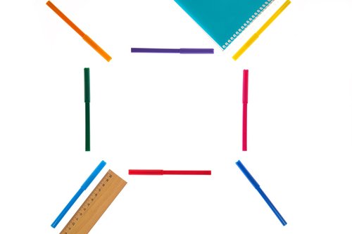 ruler  pens  color